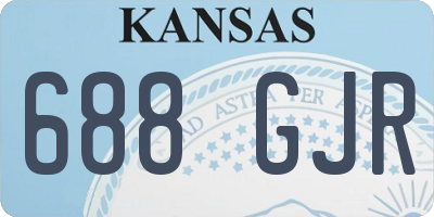 KS license plate 688GJR