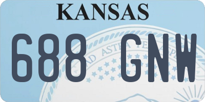 KS license plate 688GNW
