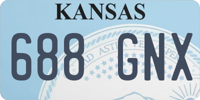 KS license plate 688GNX