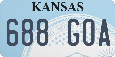 KS license plate 688GOA