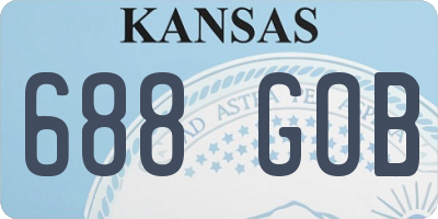 KS license plate 688GOB