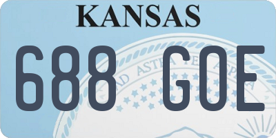 KS license plate 688GOE