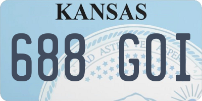 KS license plate 688GOI