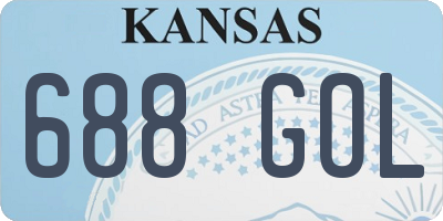 KS license plate 688GOL