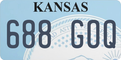 KS license plate 688GOQ