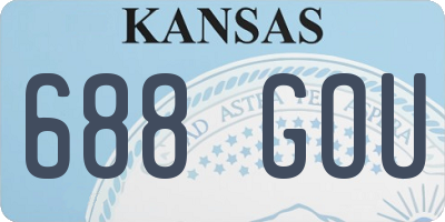 KS license plate 688GOU
