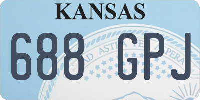 KS license plate 688GPJ