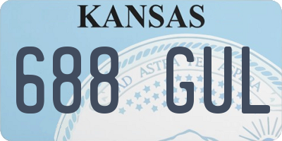 KS license plate 688GUL
