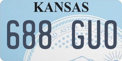 KS license plate 688GUO