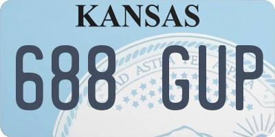 KS license plate 688GUP