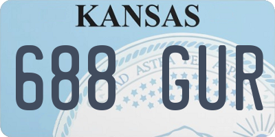 KS license plate 688GUR