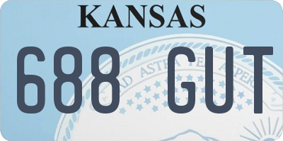 KS license plate 688GUT