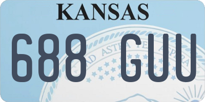 KS license plate 688GUU