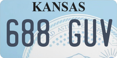 KS license plate 688GUV