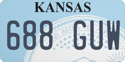 KS license plate 688GUW