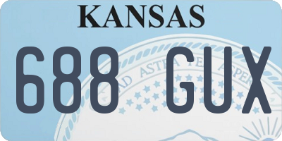 KS license plate 688GUX