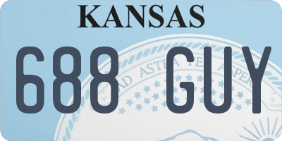 KS license plate 688GUY