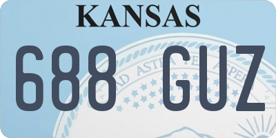 KS license plate 688GUZ