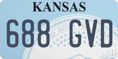 KS license plate 688GVD