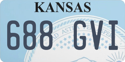 KS license plate 688GVI