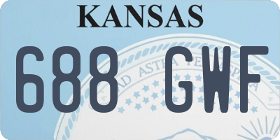 KS license plate 688GWF