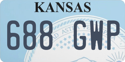 KS license plate 688GWP