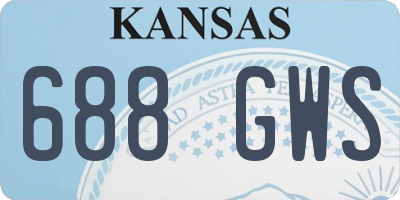 KS license plate 688GWS