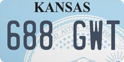 KS license plate 688GWT