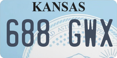 KS license plate 688GWX