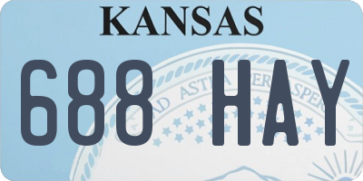 KS license plate 688HAY