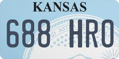 KS license plate 688HRO