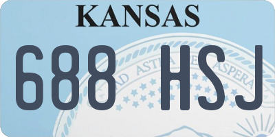 KS license plate 688HSJ