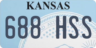 KS license plate 688HSS