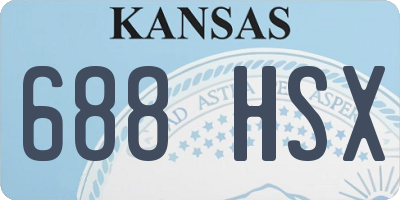 KS license plate 688HSX