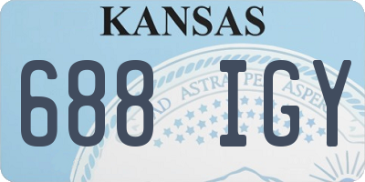 KS license plate 688IGY