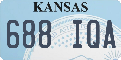 KS license plate 688IQA