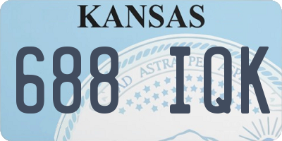 KS license plate 688IQK