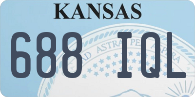 KS license plate 688IQL