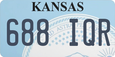 KS license plate 688IQR