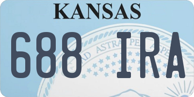 KS license plate 688IRA