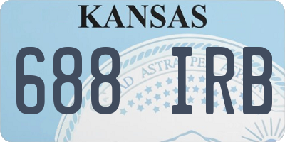 KS license plate 688IRB