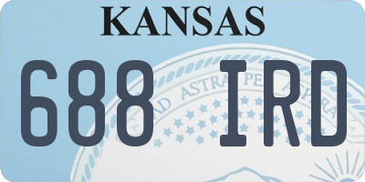 KS license plate 688IRD