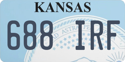 KS license plate 688IRF