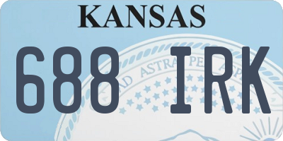 KS license plate 688IRK