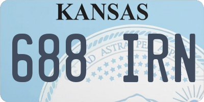 KS license plate 688IRN