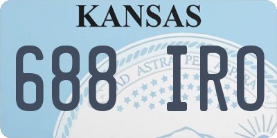 KS license plate 688IRO