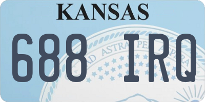 KS license plate 688IRQ