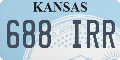 KS license plate 688IRR