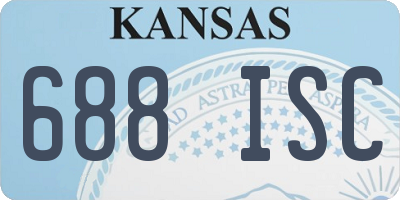 KS license plate 688ISC