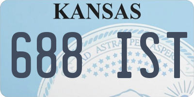 KS license plate 688IST